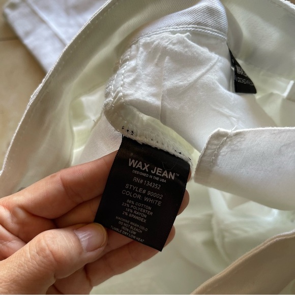 Wax Jean Women’s White Y2K 2000s Ripped Distressed Stretch Skinny Jeans Size 3 - Picture 5 of 5